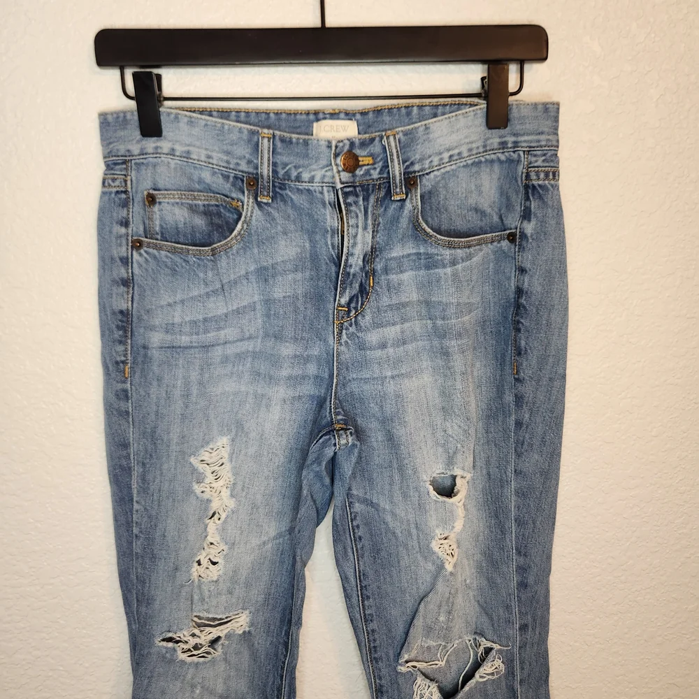 J.Crew distressed girlfriend or ankle straight leg jeans A1013 size 25